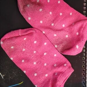 Pink Polka Dot Socks